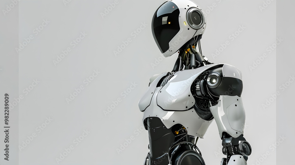 The robot, the android, is ready to perform work functions. AI Generated The robot, the android, is ready to perform work functions. AI Generated