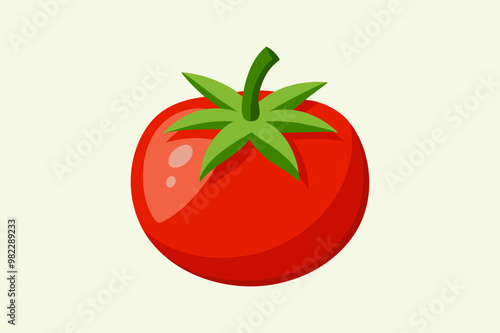 Tomato on a White Tomato logo. Isolated tomato on white background