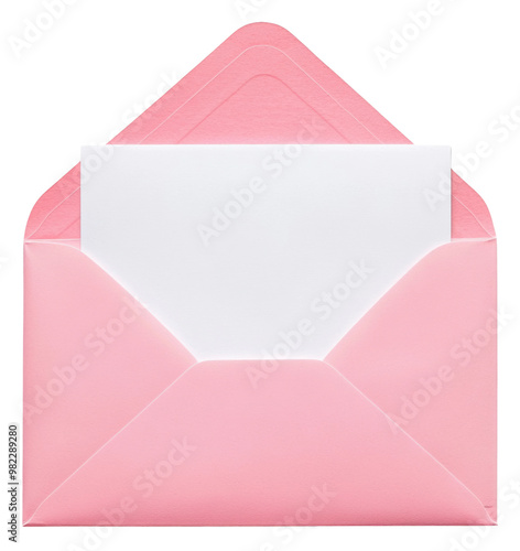 PNG Pink envelope with white letter inside