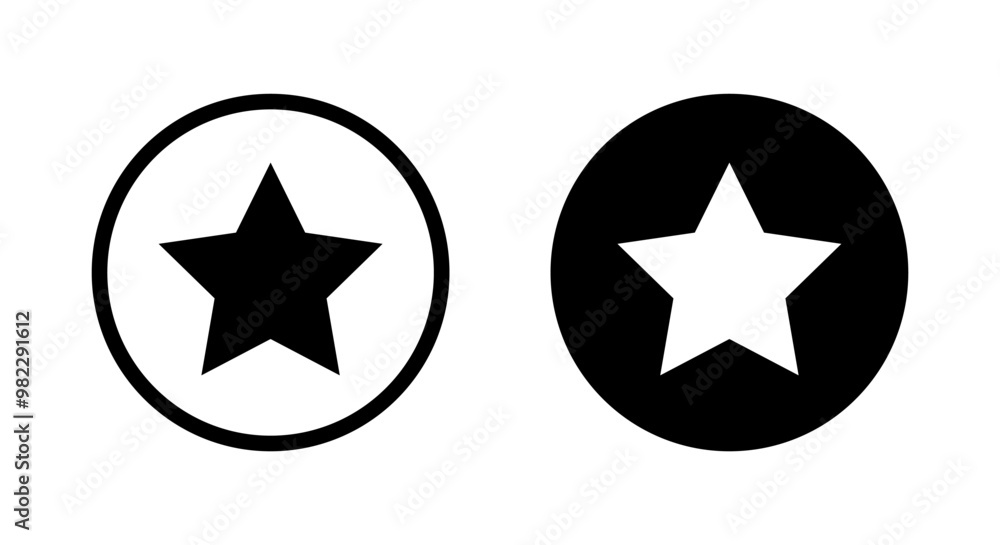 Star icon on black circle. Twinkle concept Star icon on black circle. Twinkle concept