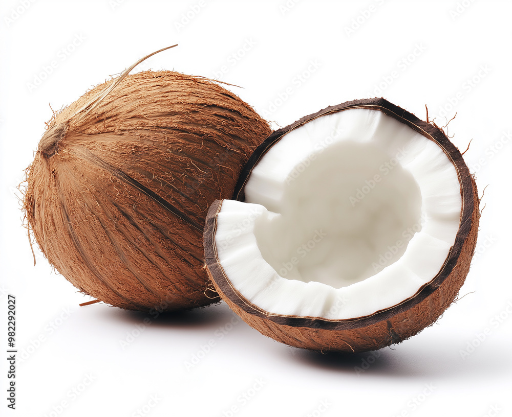 coconut on white background coconut on white background