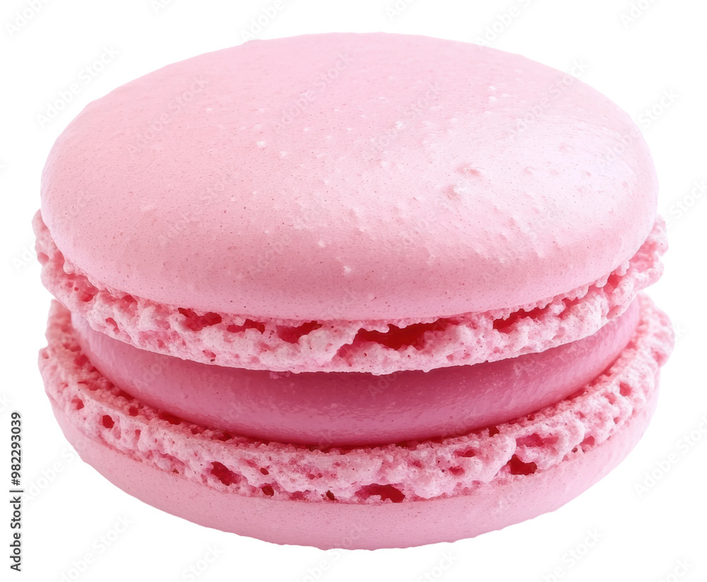 PNG Delicate pink macaron on a white background PNG Delicate pink macaron on a white background