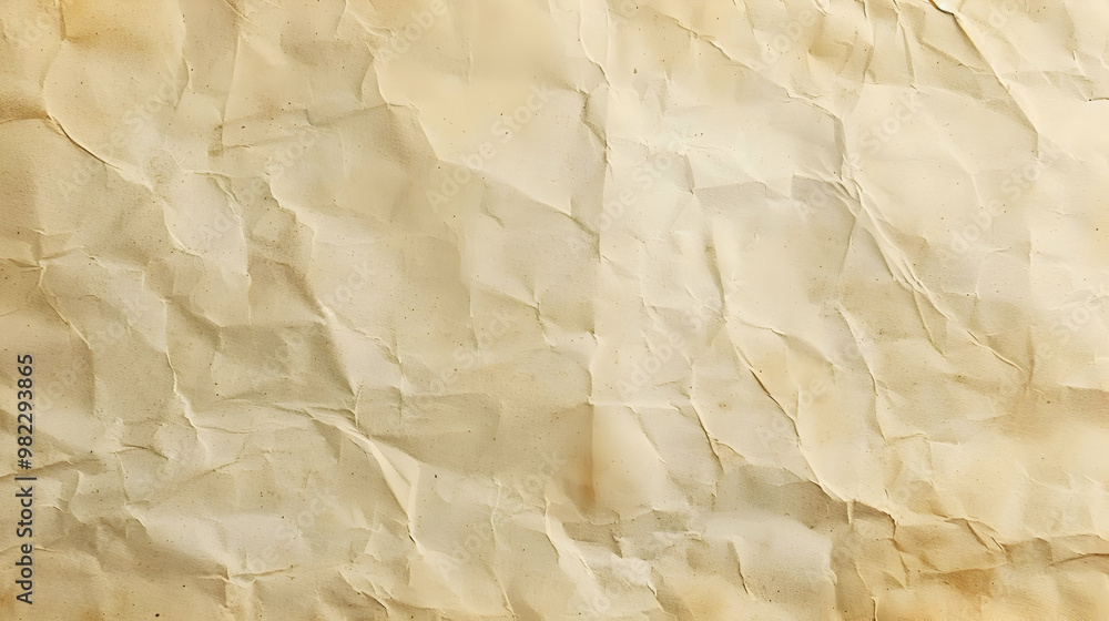 Obraz premium A Close-Up View of Crumpled Brown Paper with a Textured Surface
