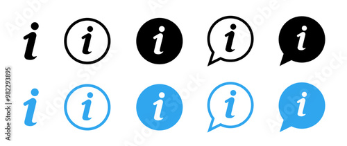 Info icons set. Info button. Information icon on isolated on white background.