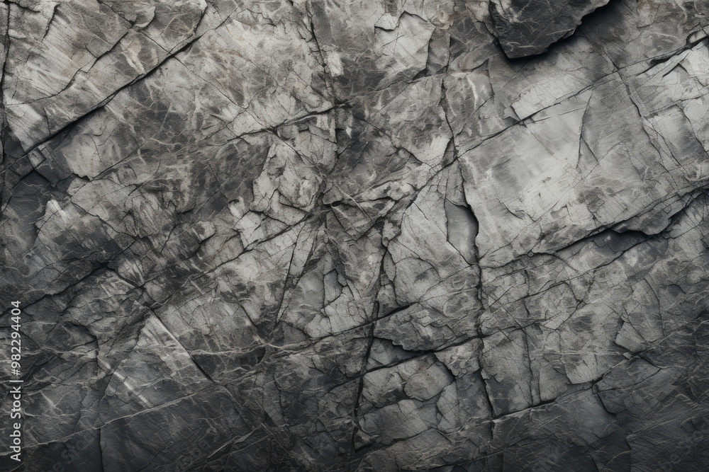 Fototapeta premium Processed collage of grey mountain cliff rock stone surface texture. Background for banner