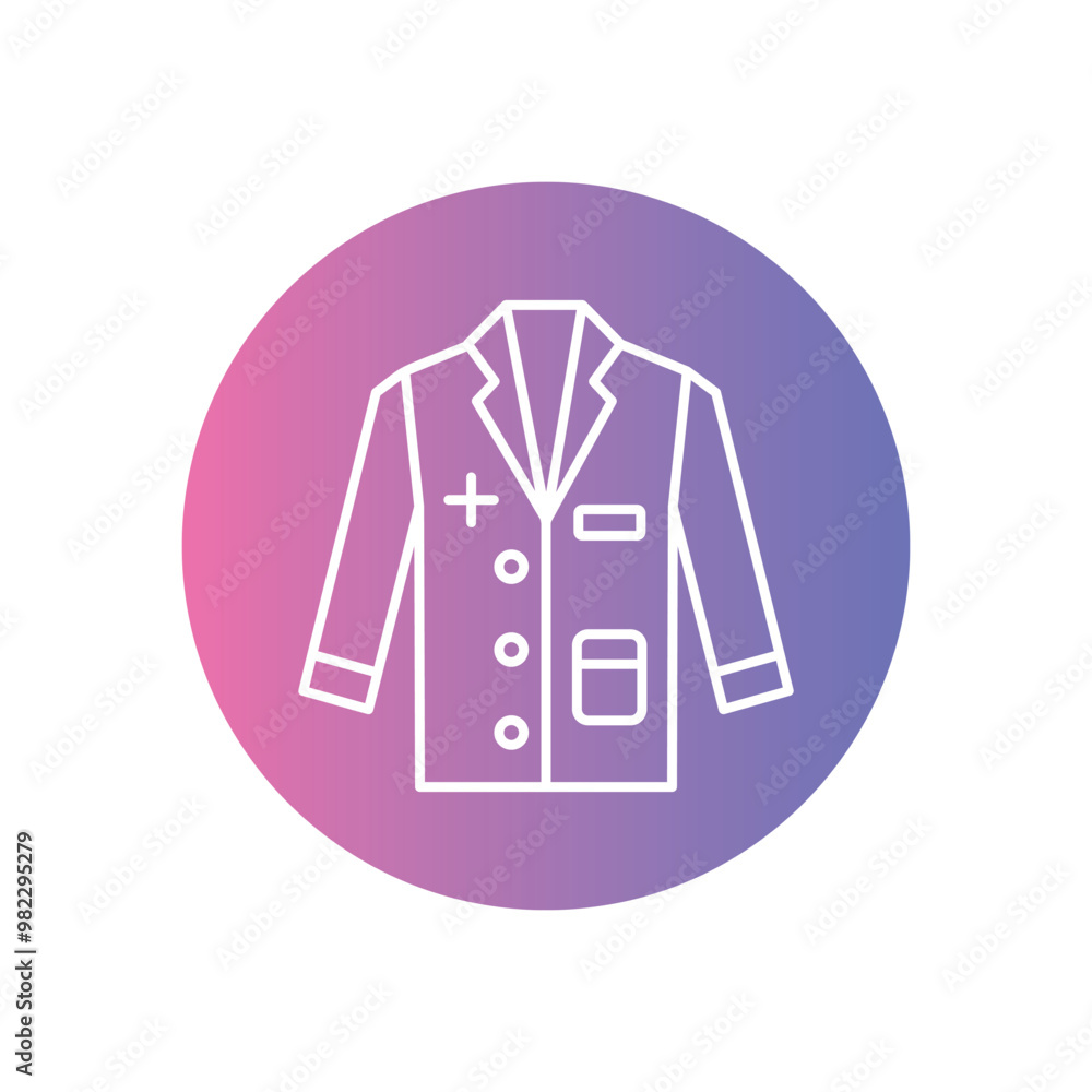 Doctor's Coat vector icon stock illustration Doctor's Coat vector icon stock illustration