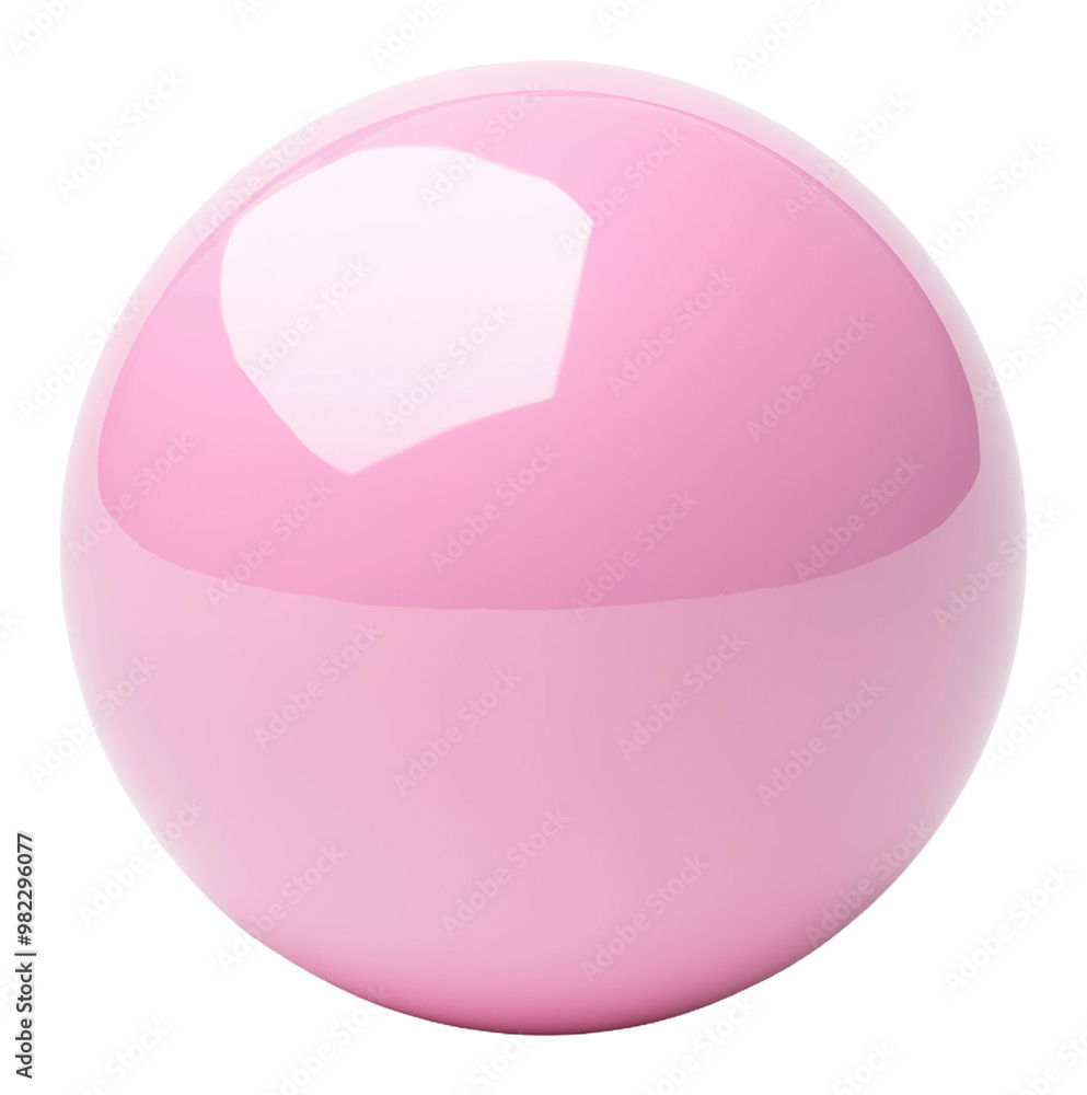 PNG Shiny pink ball resting on a smooth surface PNG Shiny pink ball resting on a smooth surface