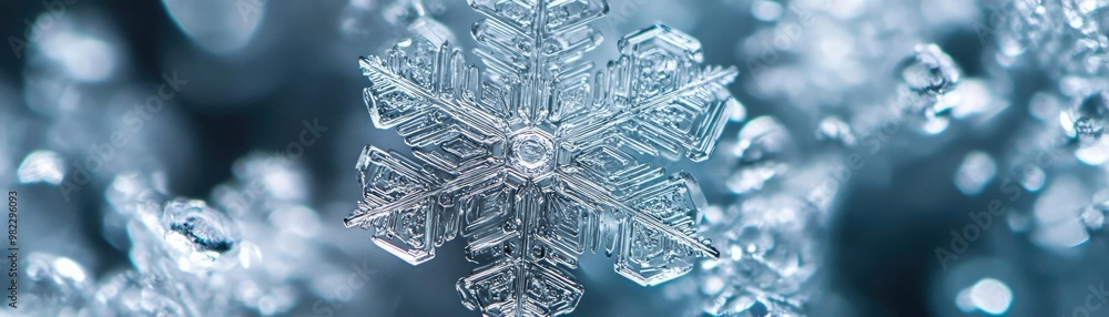 A close-up view of a beautiful snowflake, showcasing intricate details and unique crystal formations in a wintry setting. A close-up view of a beautiful snowflake, showcasing intricate details and unique crystal formations in a wintry setting.