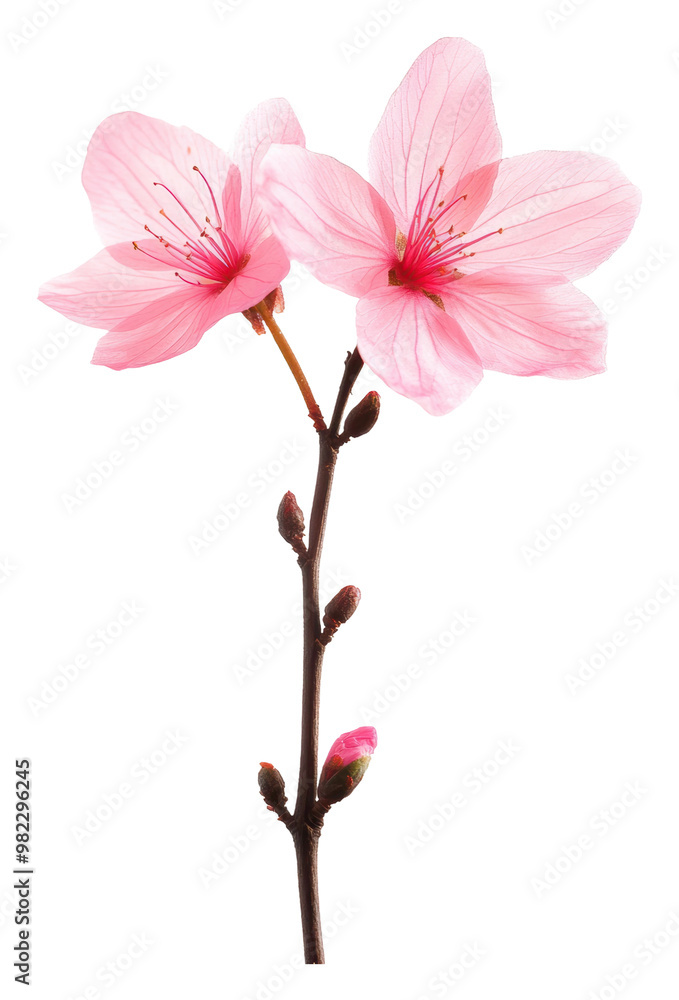 Fototapeta premium PNG Delicate pink cherry blossoms blooming in spring