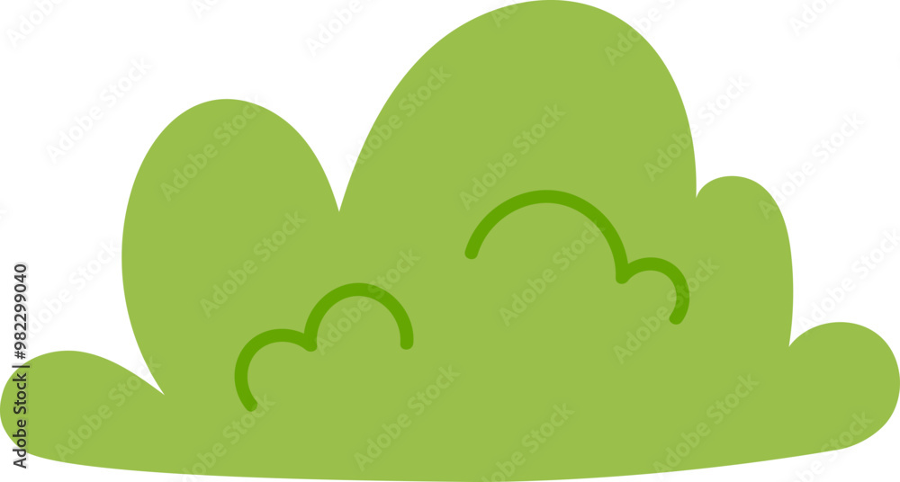 Obraz premium green grass cartoon illustration vector