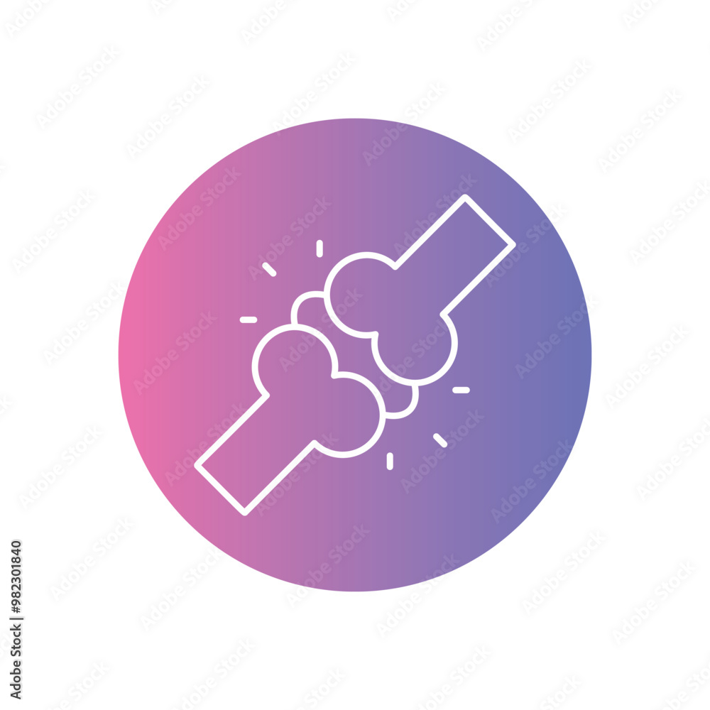 Bone vector icon stock illustration Bone vector icon stock illustration