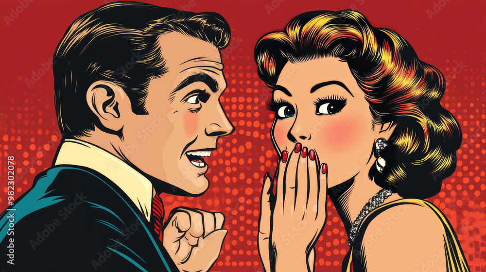 Funny man reacting to a beautiful woman, depicted in a pop art retro comic book vector illustration. Funny man reacting to a beautiful woman, depicted in a pop art retro comic book vector illustration.