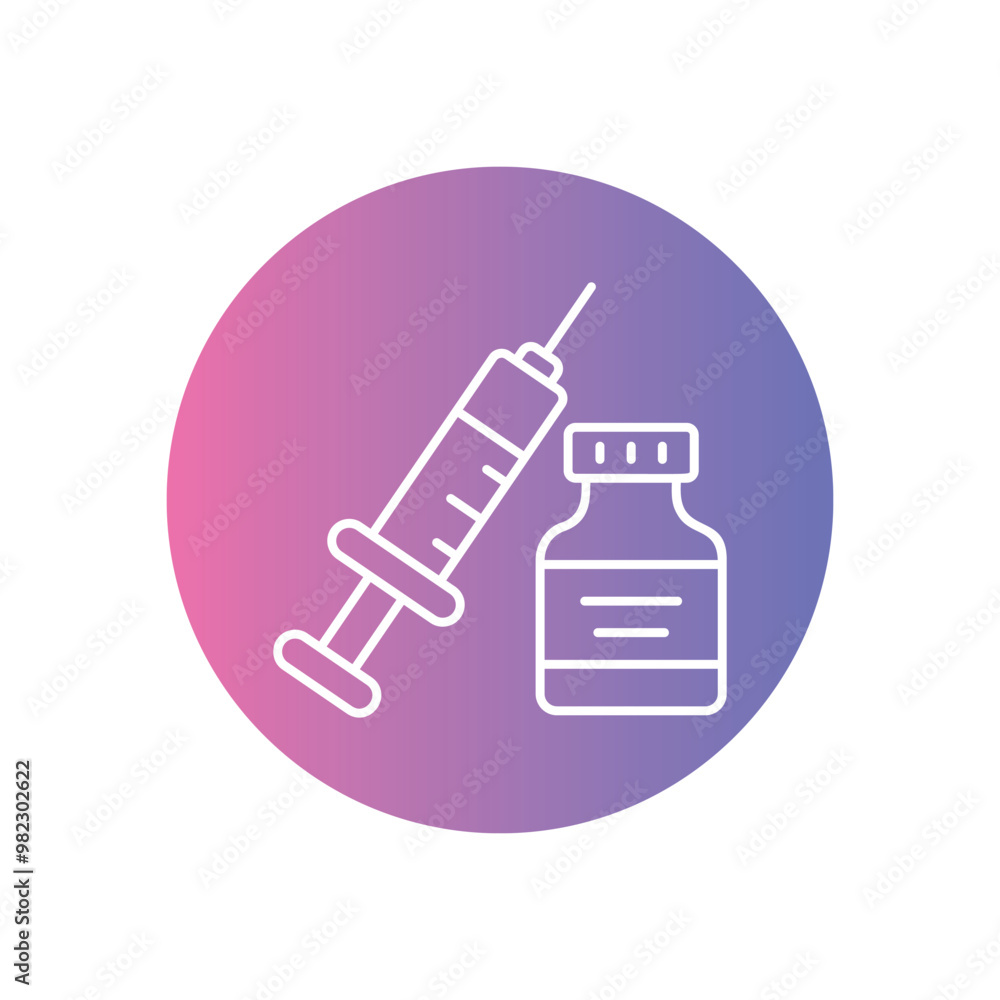 Injection Vial vector icon stock illustration Injection Vial vector icon stock illustration