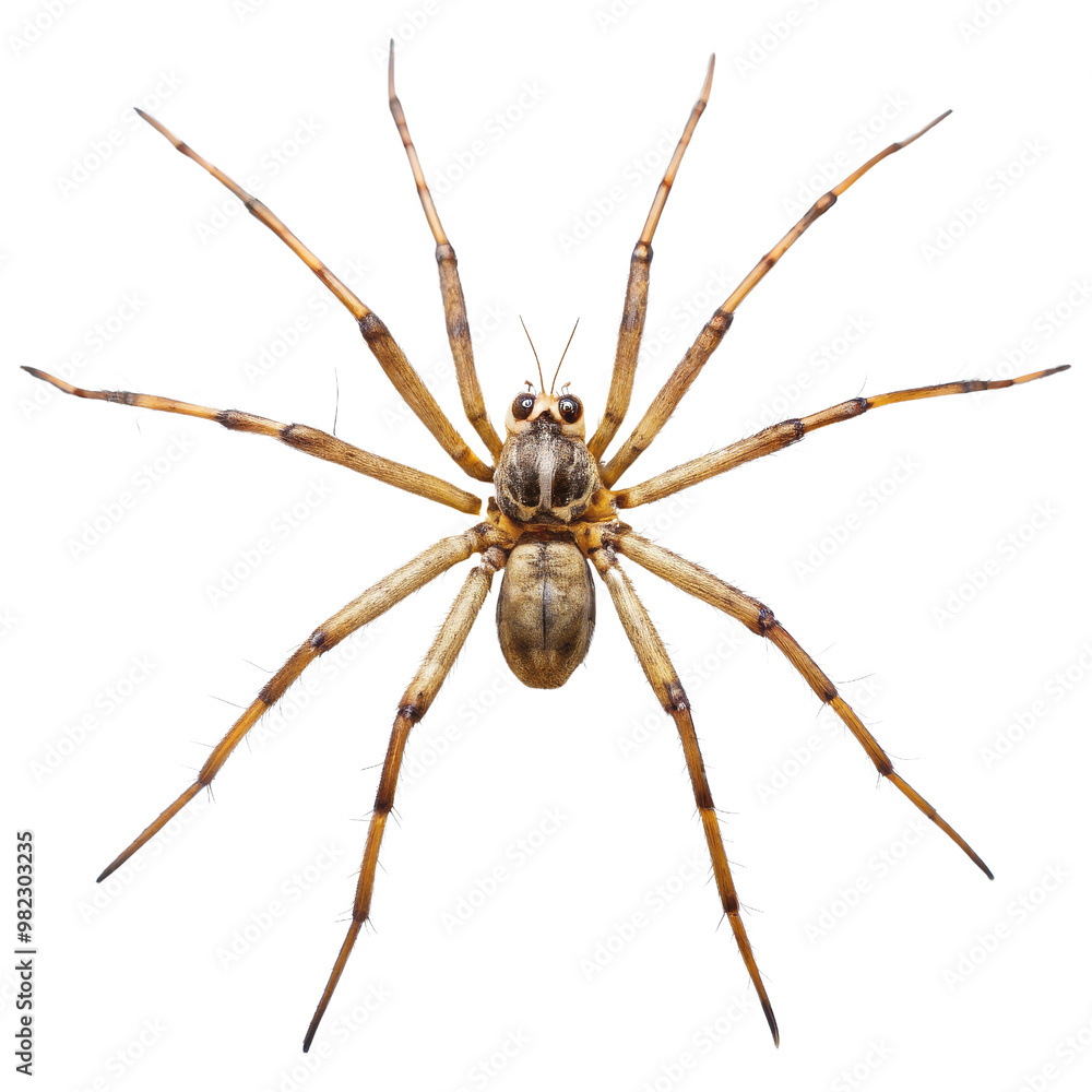 Macro Photography of a Spider with Eight Legs Isolated on White Background, spider, arachnid, insect, macro photography Macro Photography of a Spider with Eight Legs Isolated on White Background, spider, arachnid, insect, macro photography
