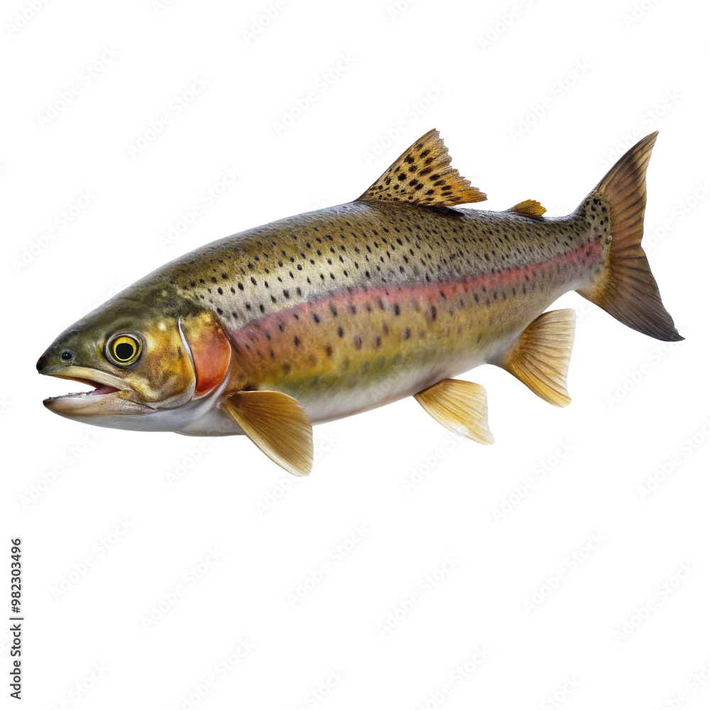 Rainbow Trout, Isolated on White Background, Fish, Wildlife, Nature, Animal Rainbow Trout, Isolated on White Background, Fish, Wildlife, Nature, Animal