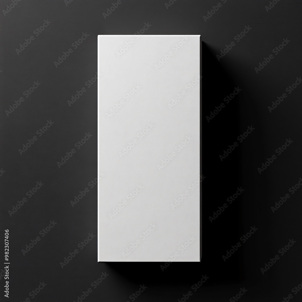 Minimalist White Box on Dark Background Minimalist White Box on Dark Background