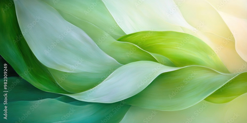 Fototapeta premium Beautiful green leaf botanical background in soft pastel colors 