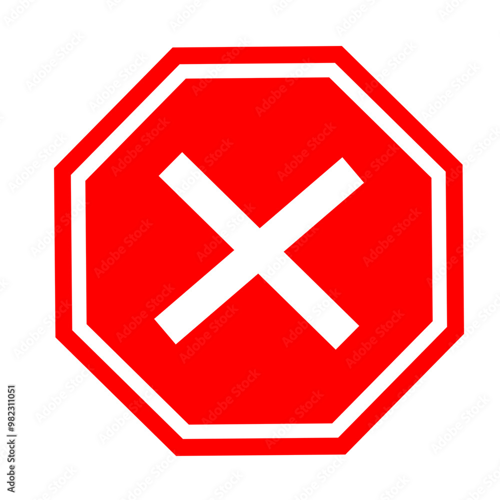 Obraz premium flat red check mark.