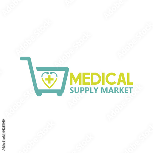 Medical supply market logo design, for health supplies company or business.