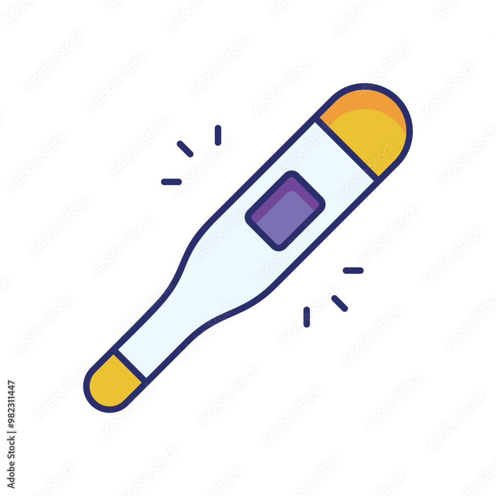 Thermometer vector icon stock illustration
