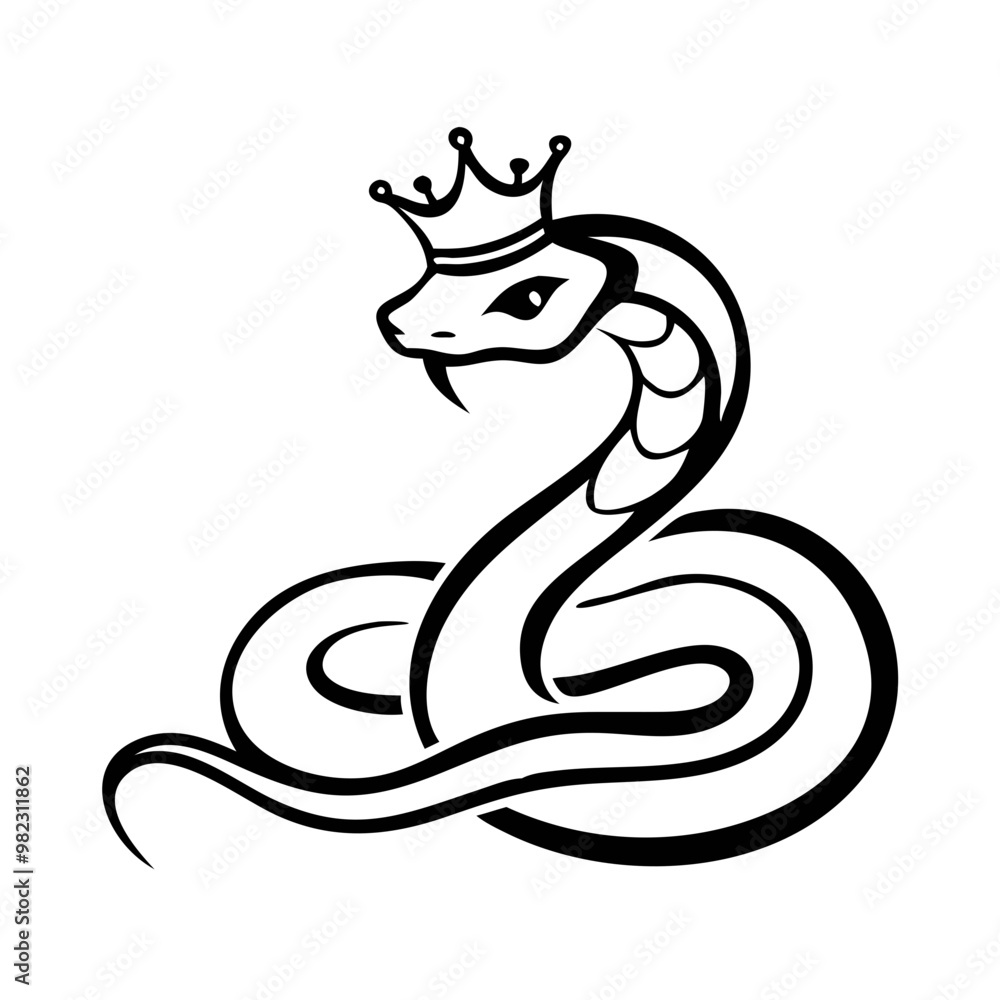 Majestic Serpent Crowned in Royal Splendor Majestic Serpent Crowned in Royal Splendor