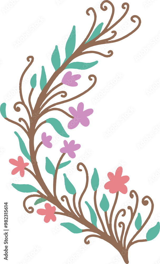 cute vector flat illustration of flower floral ornament for decoration clip art cute vector flat illustration of flower floral ornament for decoration clip art