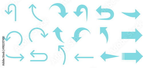 矢印のイラストセット	
