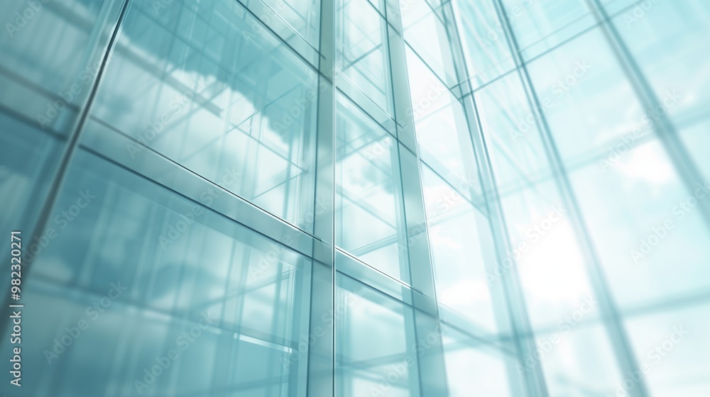 Modern Glass Building Exterior with Reflective Windows and Steel Frames for Corporate Architecture and Urban Design Modern Glass Building Exterior with Reflective Windows and Steel Frames for Corporate Architecture and Urban Design