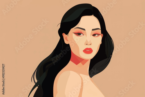 Stylized portrait of a woman