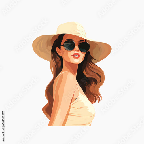 Stylish woman in summer attire