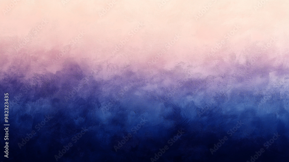 Naklejka premium Soothing Ombre Gradient Pink Peach to Deep Blue Texture Art Background