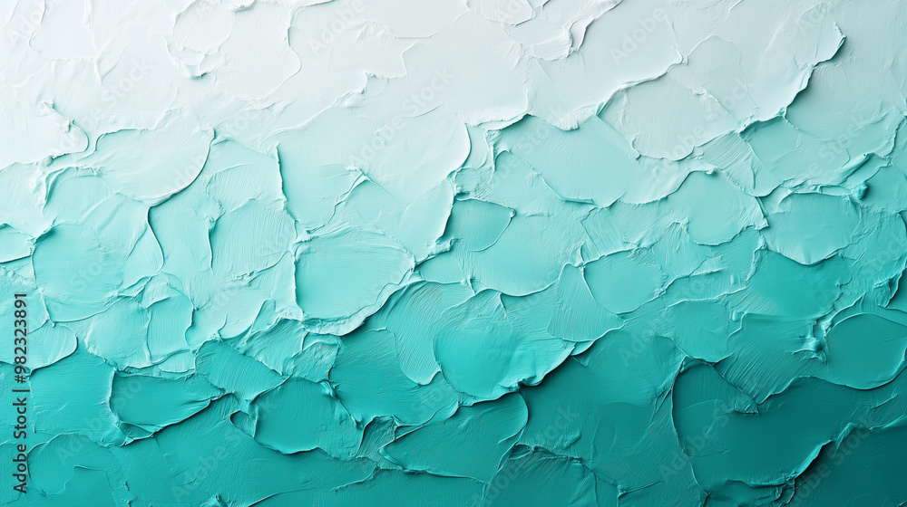 Textured Blue to Green Gradient With Impasto-Style Brush Strokes Giving a Bold Art Look Textured Blue to Green Gradient With Impasto-Style Brush Strokes Giving a Bold Art Look