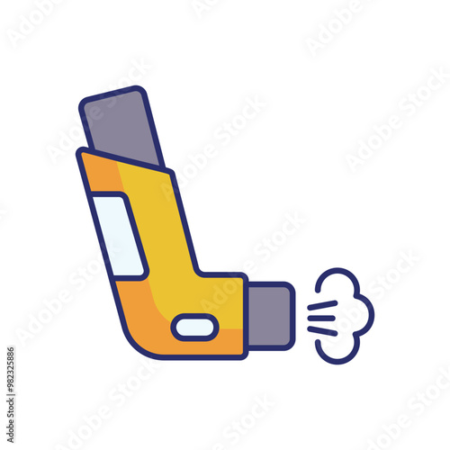 Inhaler vector icon stock illustration