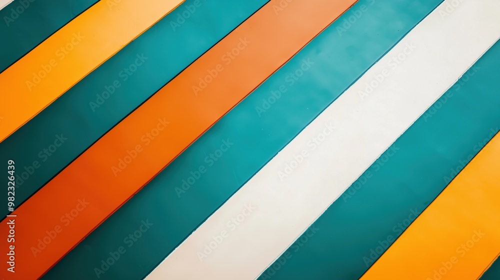 Gradient Stripes: Forest Green to Sunset Orange Gradient Stripes: Forest Green to Sunset Orange
