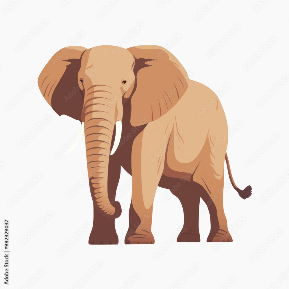 Fototapeta premium Majestic elephant vector illustration