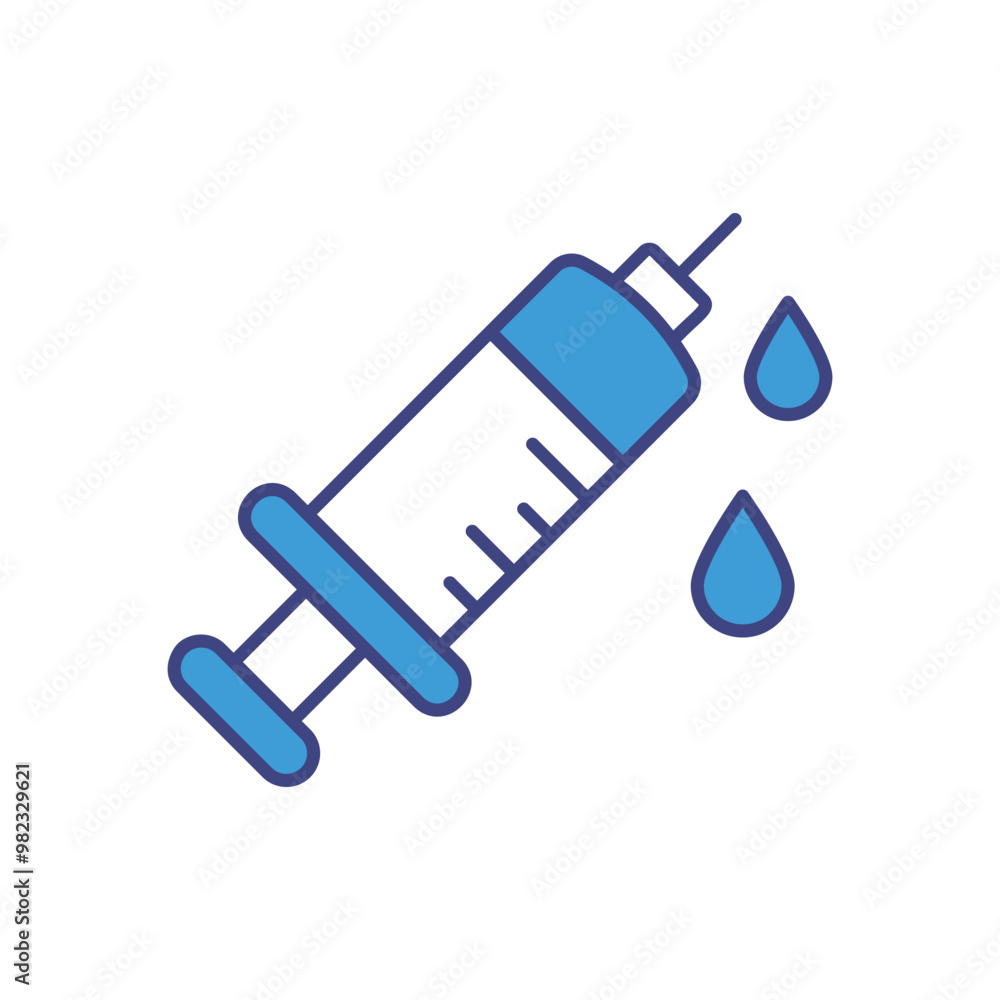 Syringe vector icon stock illustration Syringe vector icon stock illustration