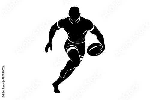 Football Players silhouettes vector.