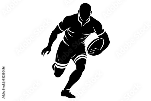 Football Players silhouettes vector.