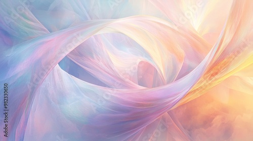 Abstract pastel background with delicate, soft, flowing lines.