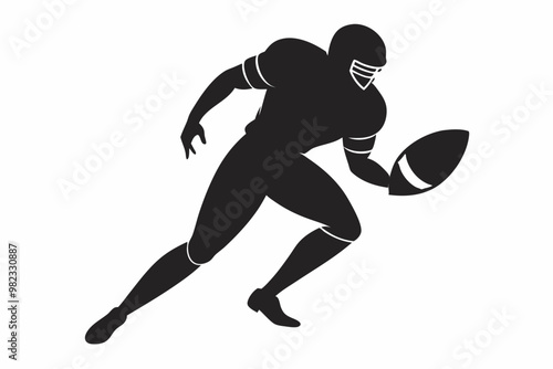 Football Players silhouettes vector.