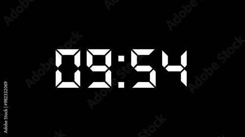 countdown animation, 10 minutes displays a timer counting down minutes and seconds