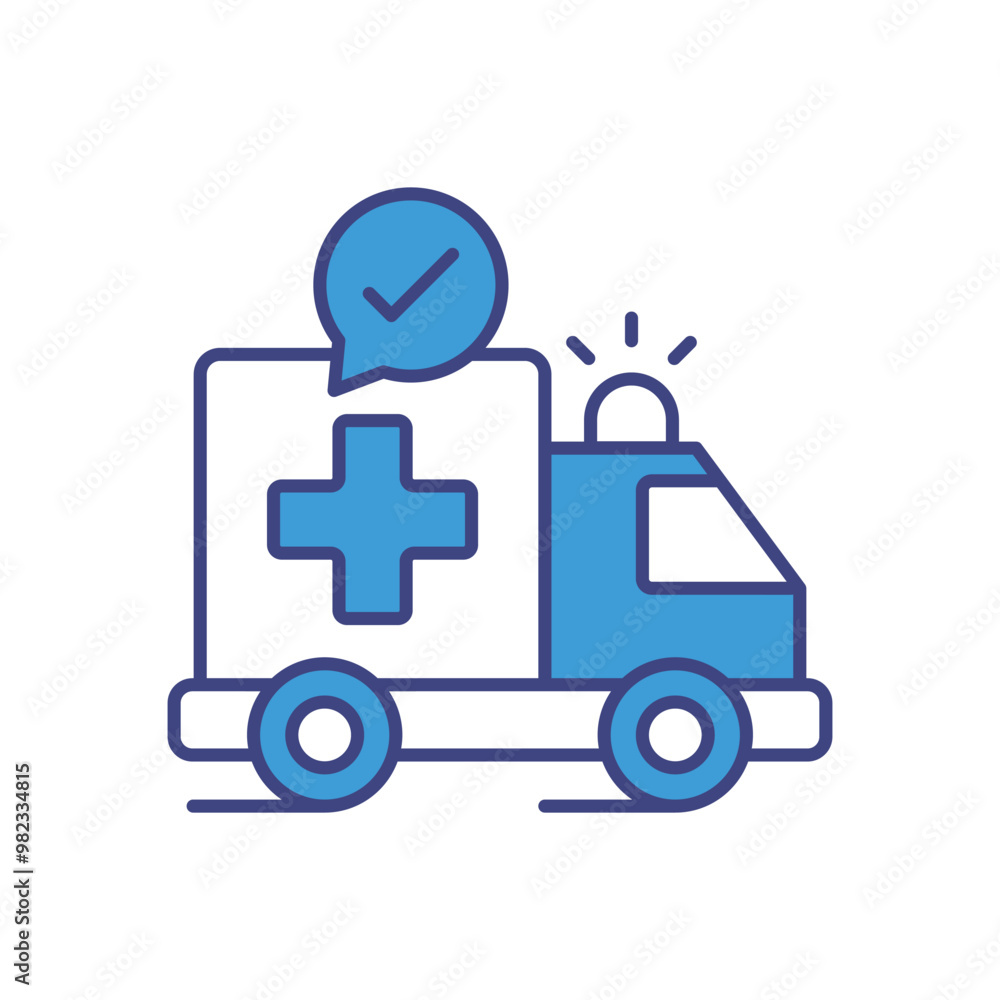 Ambulance vector icon stock illustration Ambulance vector icon stock illustration