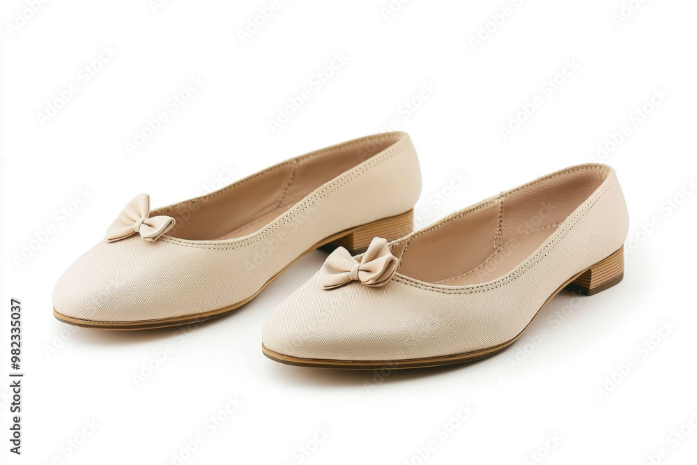 Fototapeta premium Ballet flats isolated on a white background