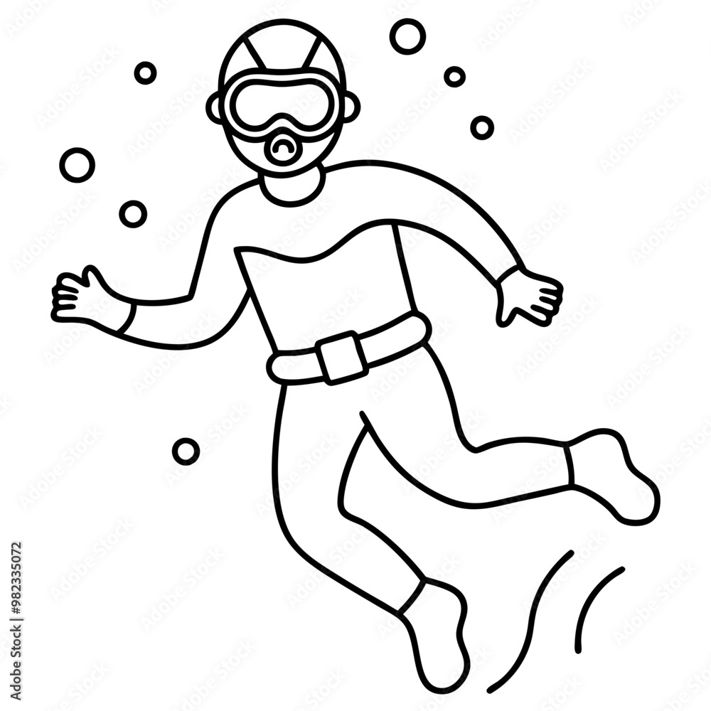 Naklejka premium Scuba diving