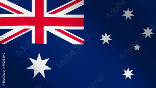 Wallpaper Mural Australian waving flag animation. Australia Country flag. Torontodigital.ca