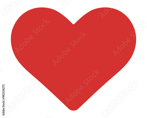 Free Download Heart. Scarlet symbol of love. Color vector illustration. Hand drawn romantic sign. Flat style. Isolated white background. Idea for web design, invitation. - GFXLoad