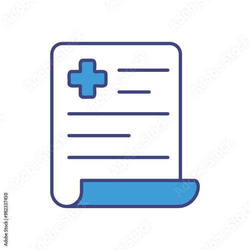 Medical Report vector icon stock illustration