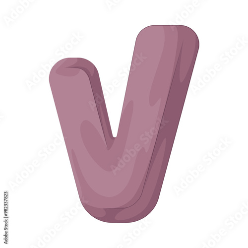 Illustration of letter v