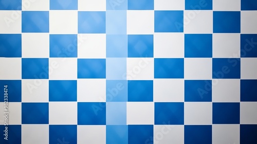 A wallpaper with a pattern of blue and white squares.