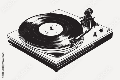 Vintage turntable vinyl record player